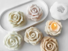 Molde silicona rosa abierta